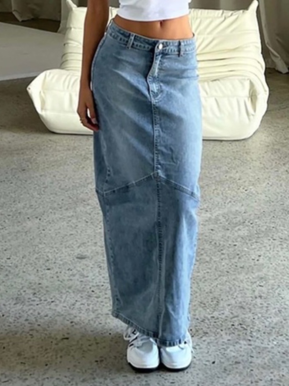 Tiger Mist Jada Denim Maxi Skirt : Small